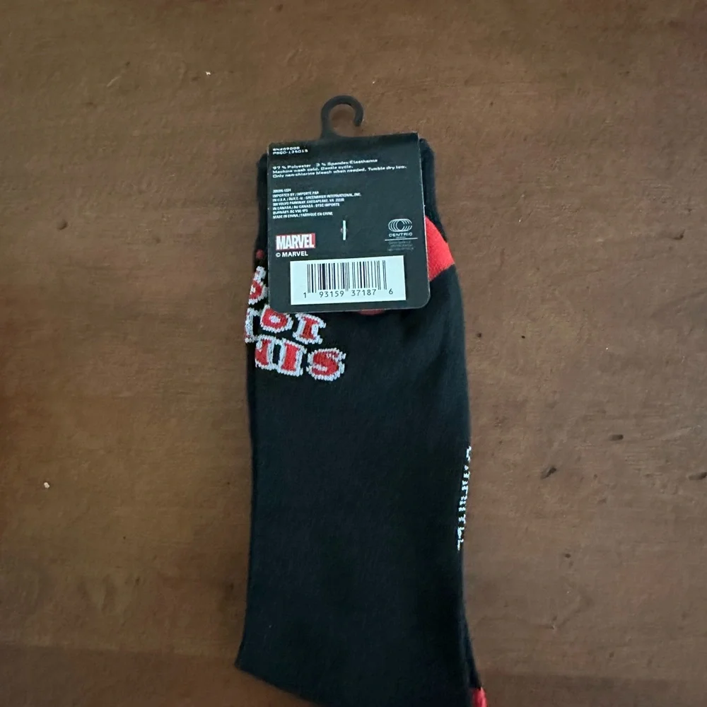 🌵 3/$15 Marvel Deadpool Black and Red Socks (see description)